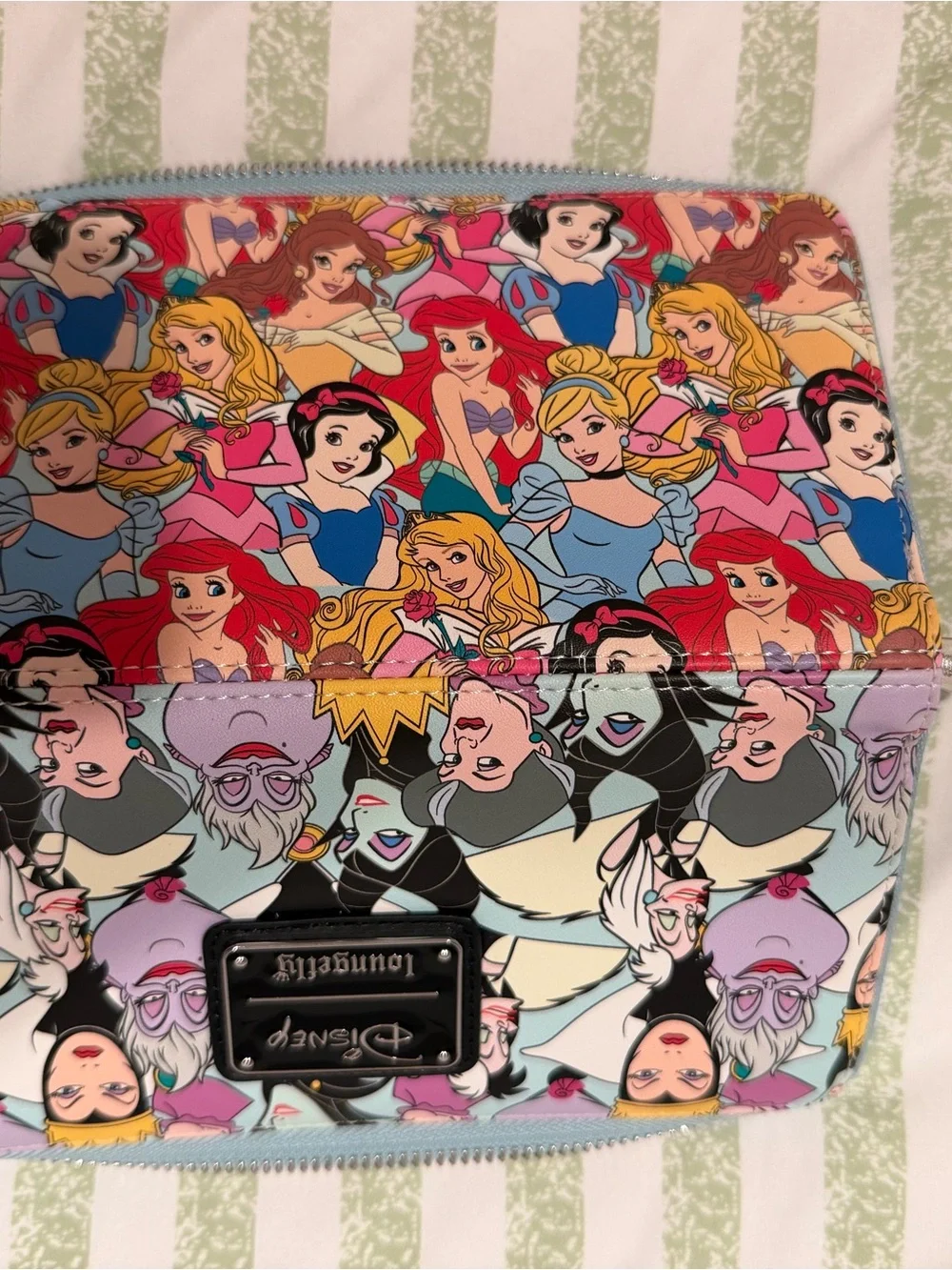 Loungefly Disney Villains Pattern Zip Wallet in Pastel Multi
